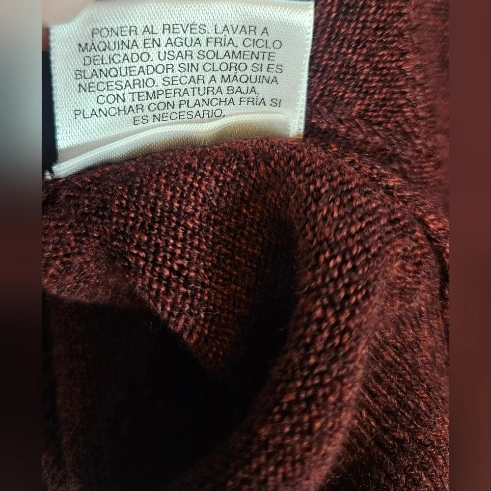 David Taylor Mens Dark Red Long Sleeve Pullover V-neck Sweater Size Small